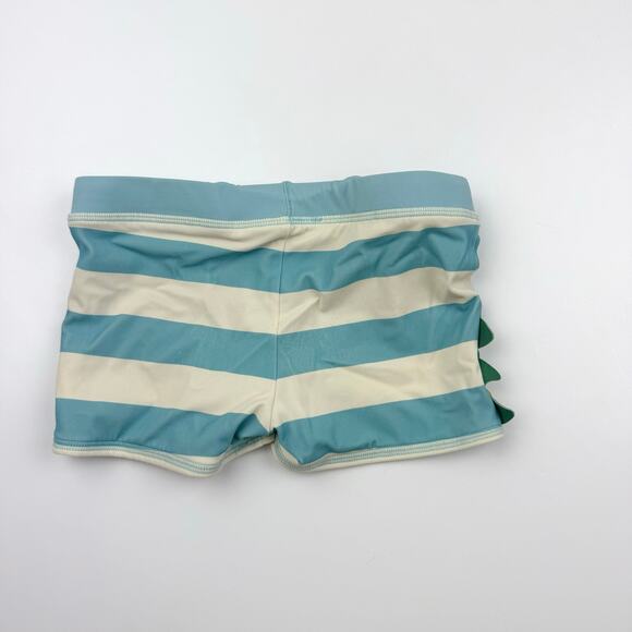 Mini Boden Blur Striped T-Rex Dino Euro Swim Shorts - Picture 6 of 6